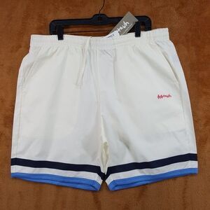 AGTAWH All Good Things Shorts Mens XXL Off White Stripe Drawstring Cotton